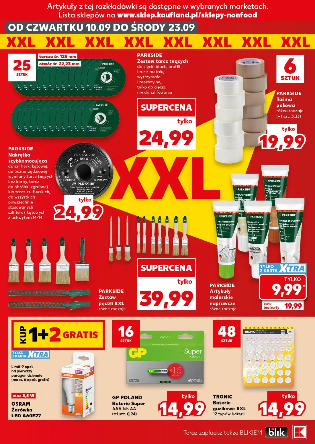 Kaufland gazetka, strona 16 z 18 — PARKSIDE Artykuły malarskie naprawcze, PARKSIDE Zestaw tarcz tnących, PARKSIDE Nakrętka s…