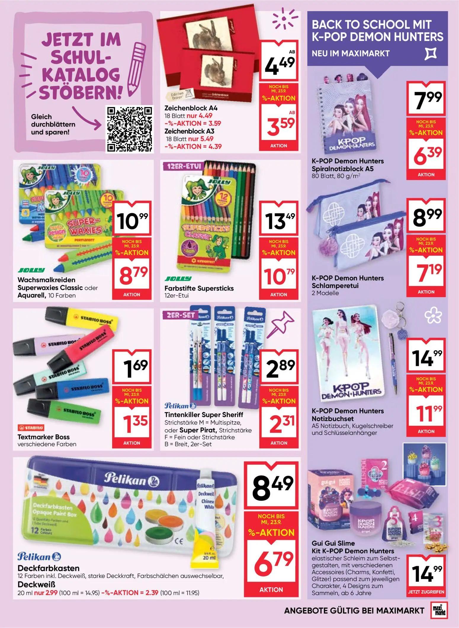 Maximarkt Prospekt, Seite 21 von 24 — K-POP Demon Hunters Notizbuchset A5 Notizbuch, Kugelschreiber und Schlüsselanhänger, F…