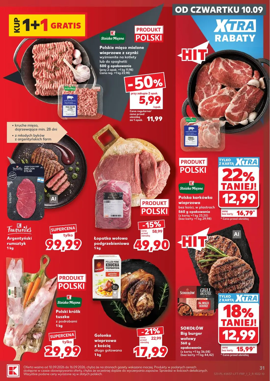 Kaufland gazetka, strona 31 z 65 — Polskie mięso mielone wieprzowe z szynki wyśmienite na kotlety lub do spaghetti, Polska k…