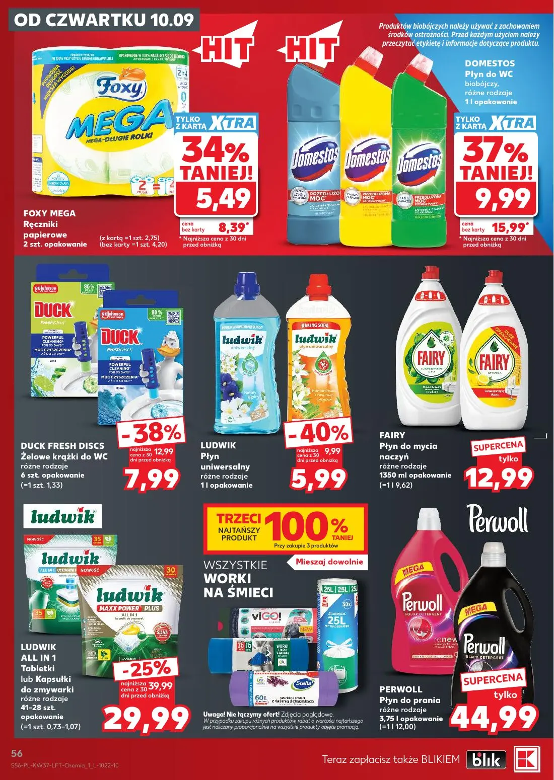 Kaufland gazetka, strona 56 z 65 — FAIRY Płyn do mycia naczyń różne rodzaje