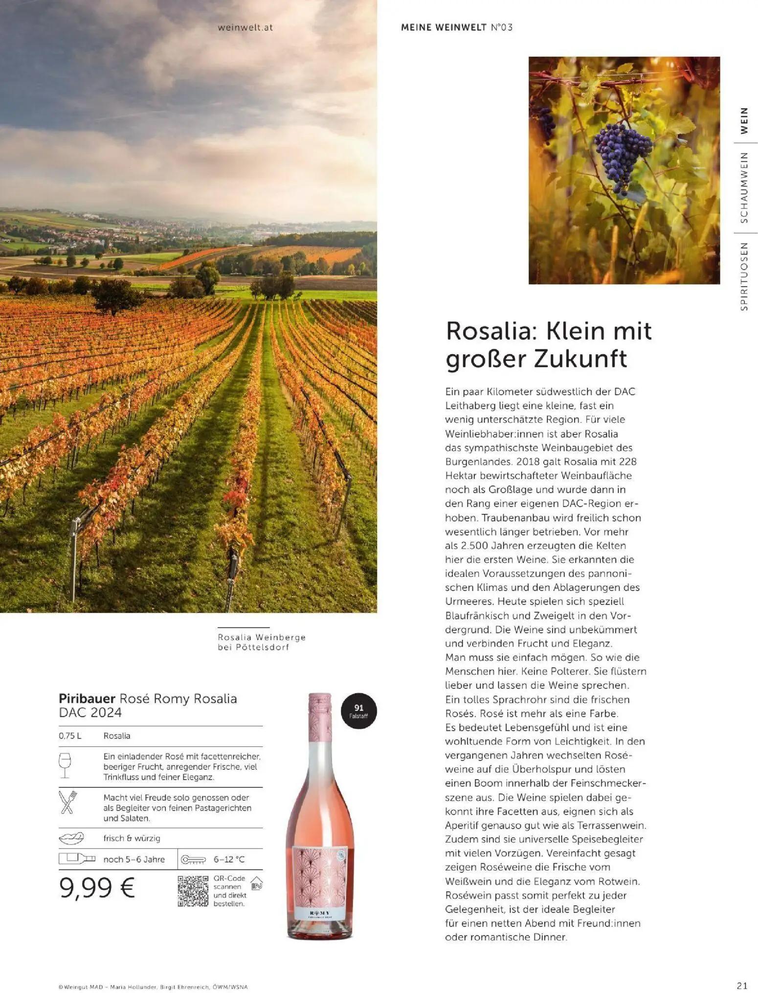 Interspar Prospekt, Seite 21 von 60 — Piribauer Rosé Romy Rosalia DAC 2024