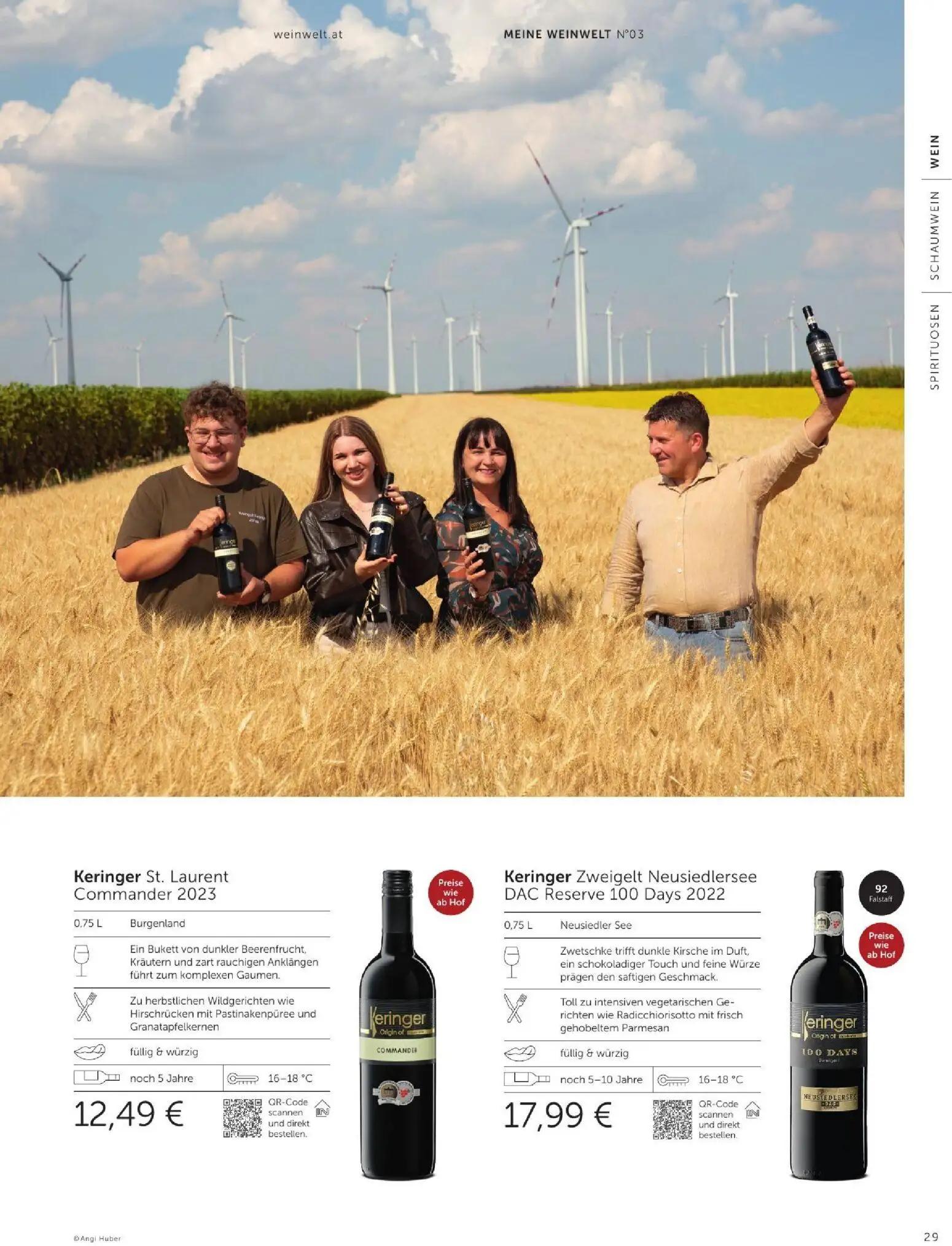 Interspar Prospekt, Seite 29 von 60 — Keringer St. Laurent Commander 2023, Keringer Zweigelt Neusiedlersee DAC Reserve 100 D…