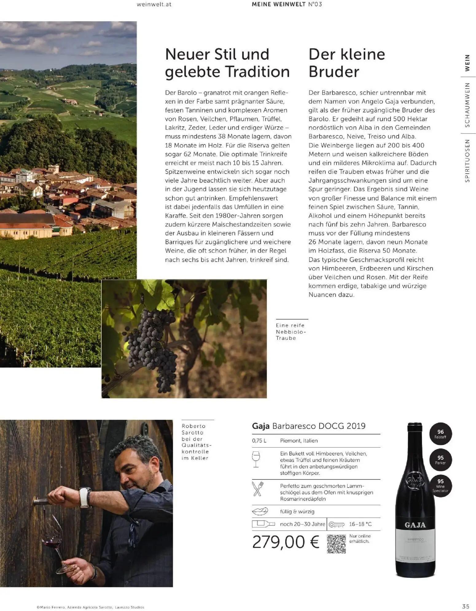 Interspar Prospekt, Seite 35 von 60 — Gaja Barbaresco DOCG 2019