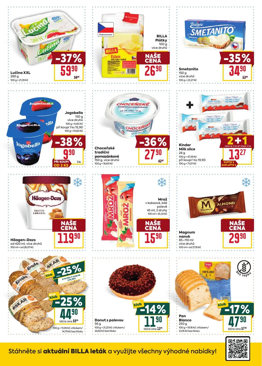 Billa leták, strana 4 z 8 — Lučina XXL, Smetanito, Choceňské tradiční pomazánkové