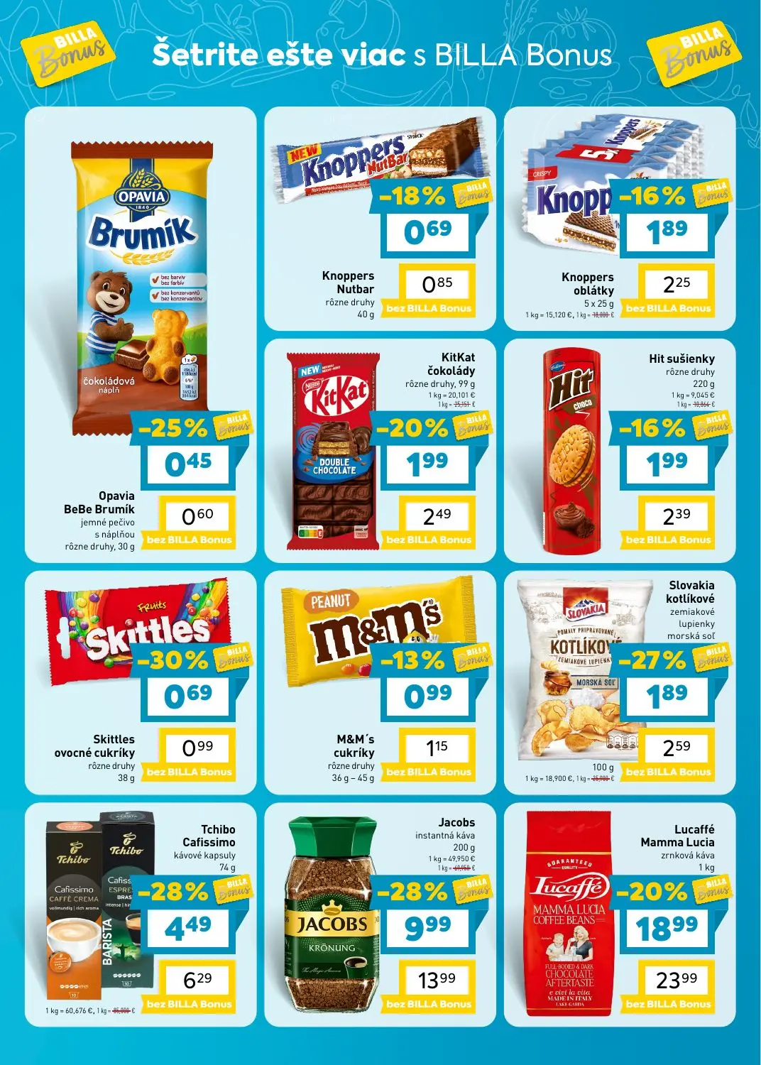 Billa leták, strana 5 z 8 — Lucaffé Mamma Lucia zrnková káva, Jacobs instantná káva, Tchibo Cafissimo kávové kapsuly