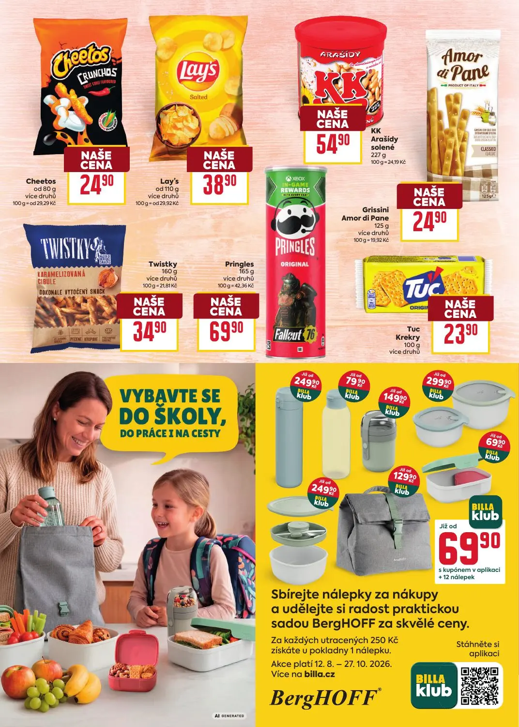 Billa leták, strana 9 z 24 — Cheetos Crunchos Sweet Chili Flavour, Lay's Salted, KK Arašídy solené