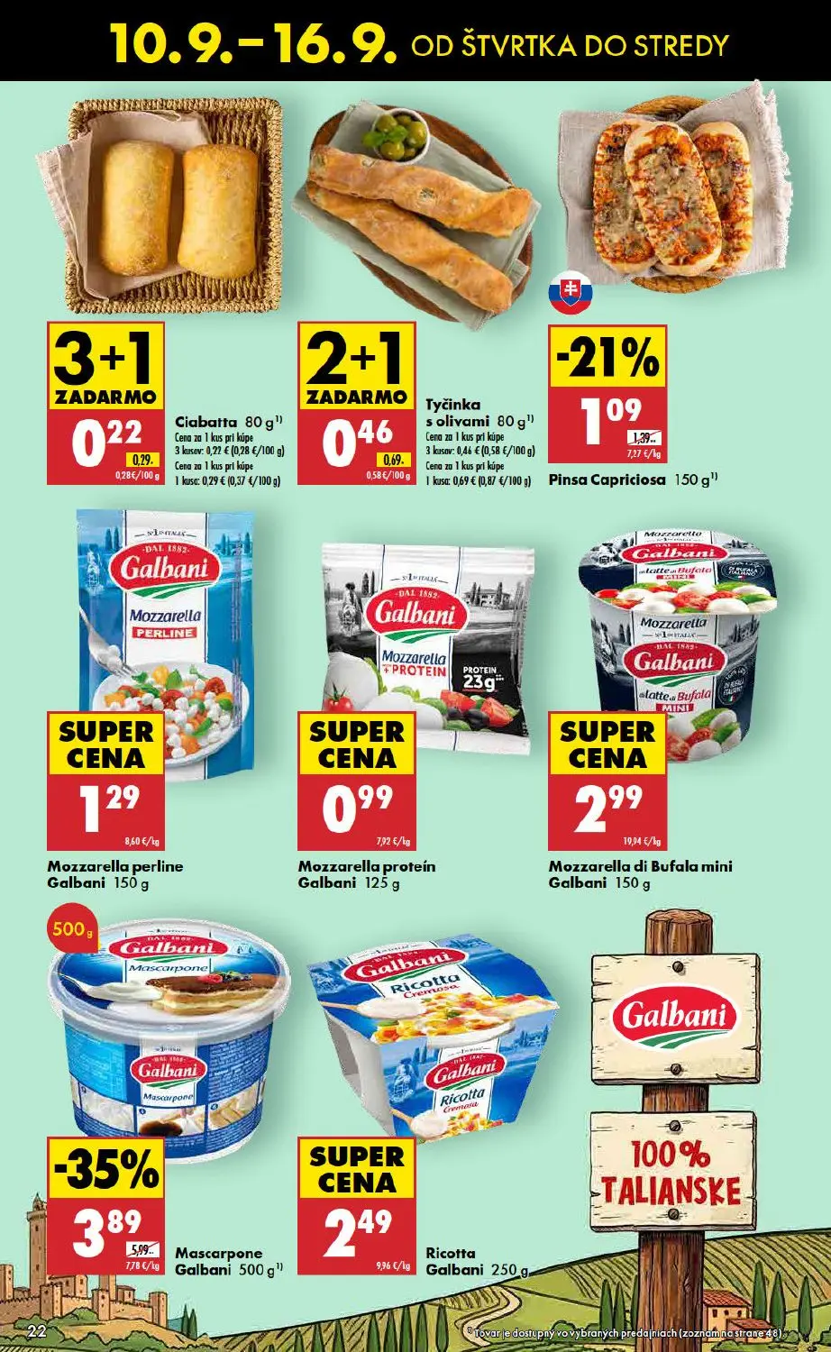 Biedronka leták, strana 22 z 48 — Tyčinka s olivami, Ciabatta