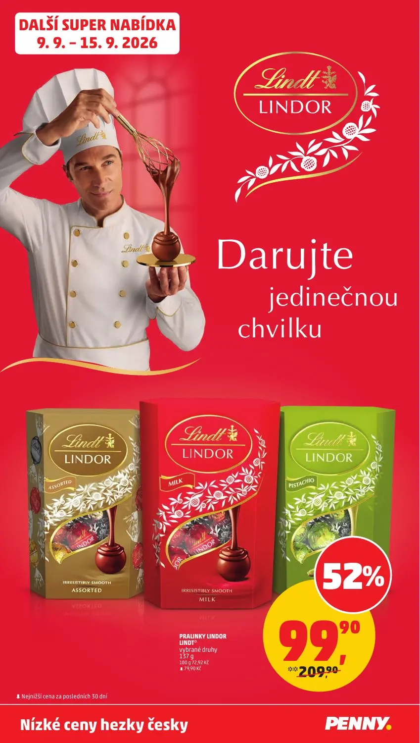 PENNY leták, strana 33 z 35 — PRALINKY LINDOR LINDT vybrané druhy