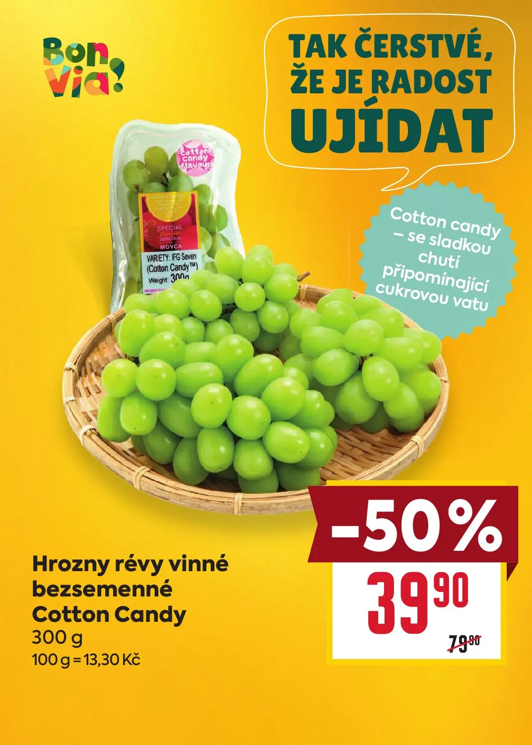 Billa leták, strana 6 z 39 — Hrozny révy vinné bezsemenné Cotton Candy