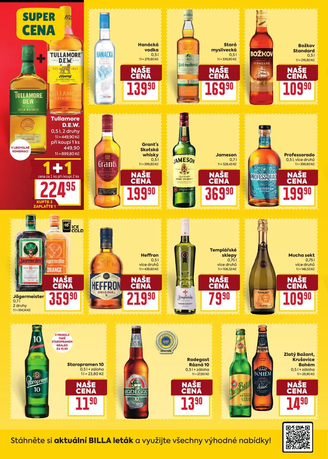 Billa leták, strana 30 z 39 — Tullamore D.E.W., Hanácká vodka, Stará myslivecká
