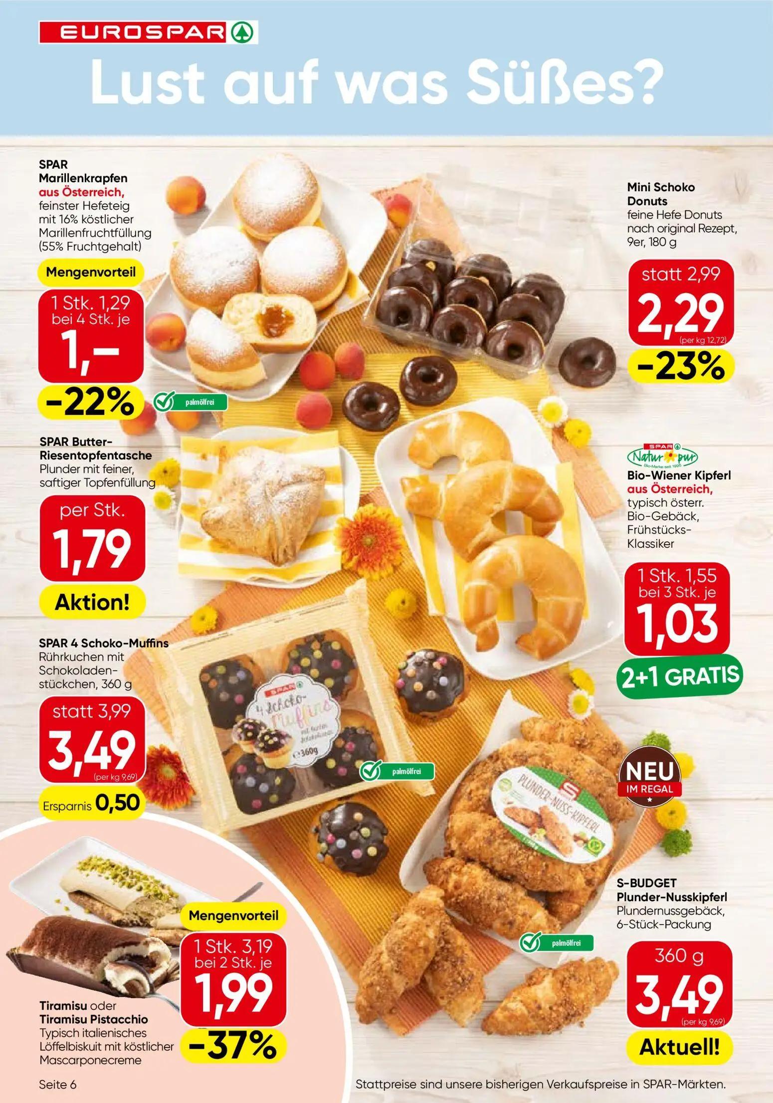 Eurospar Prospekt, Seite 6 von 16 — Tiramisu oder Tiramisu Pistacchio Typisch italienisches Löffelbiskuit mit köstlicher Mas…
