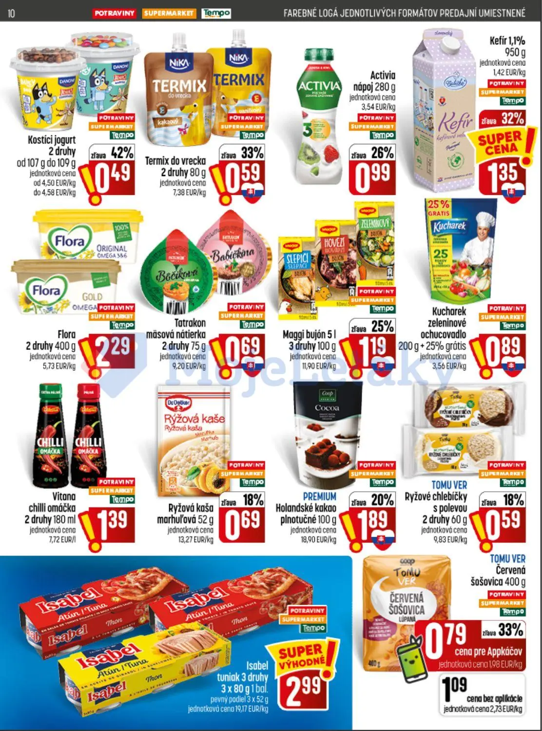 Coop Jednota leták, strana 10 z 32 — Kefir, PREMIUM Holandské kakao plnotučné, Maggi bujón