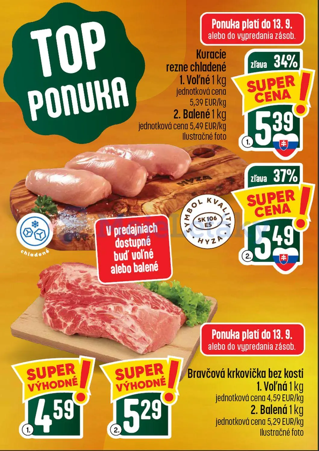 Coop Tempo leták, strana 3 z 60 — Kuracie rezne chladené, Kuracie rezne chladené, Bravčová krkovička bez kosti