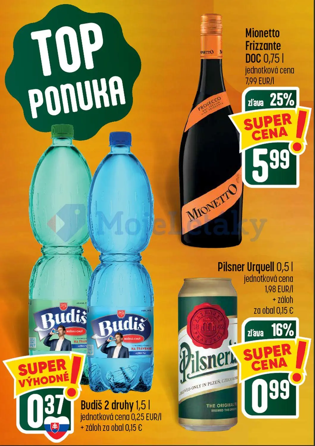 Coop Tempo leták, strana 4 z 60 — Mionetto Frizzante DOC, Pilsner Urquell, Budis