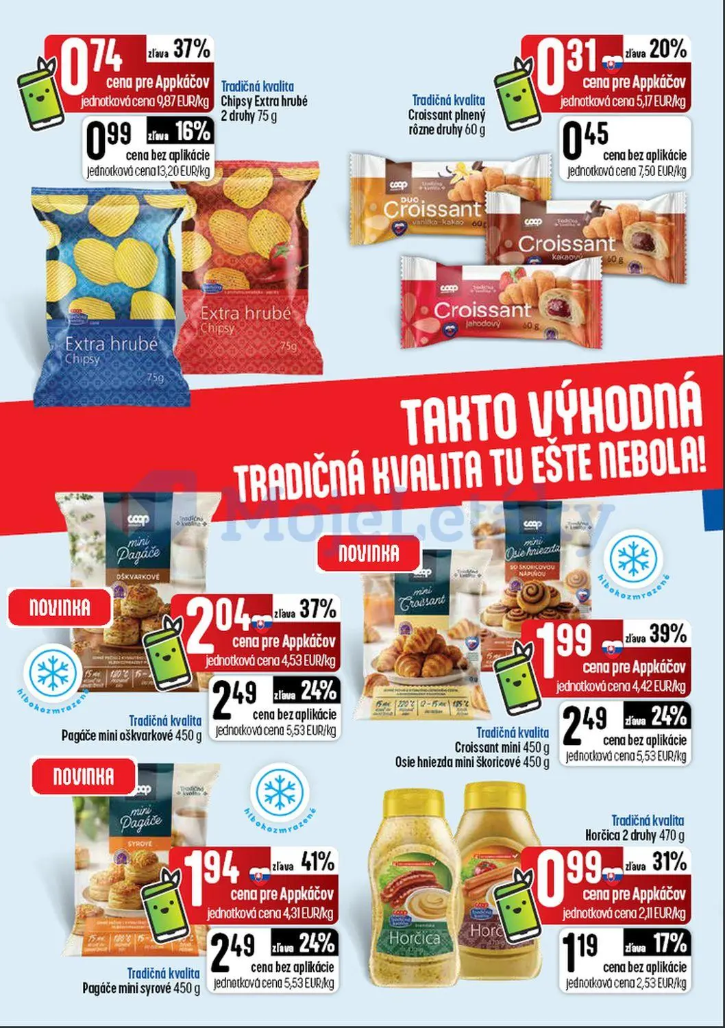 Coop Tempo leták, strana 8 z 60 — Pagáče mini syrové, Croissant mini 450 g Osie hniezda mini škoricové, Pagáče mini oškvarko…