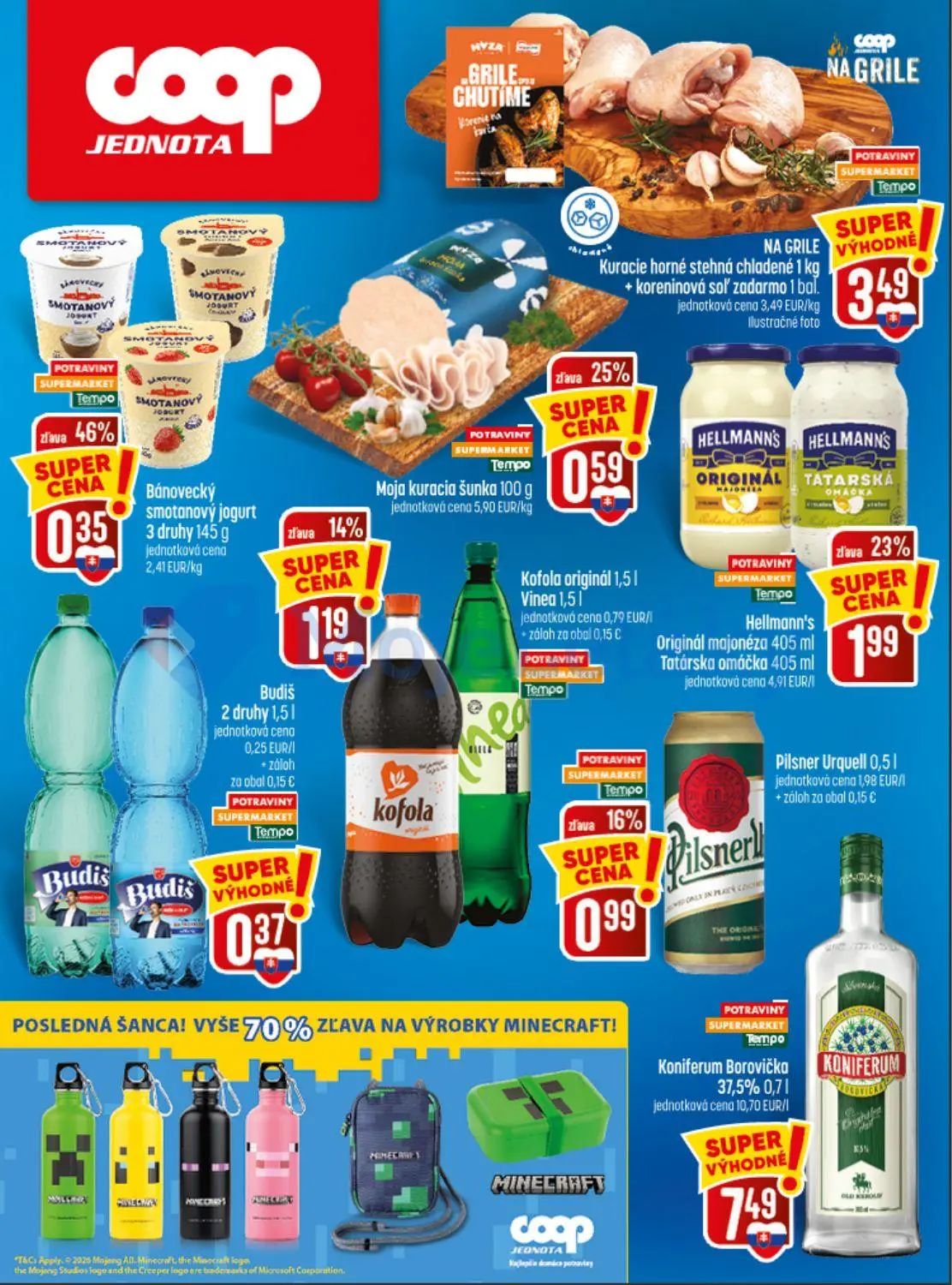 Coop Jednota leták, strana 32 z 32 — Hellmann's Originál majonéza, Hellmann's Tatárska omáčka, Bánovecký smotanový jogurt