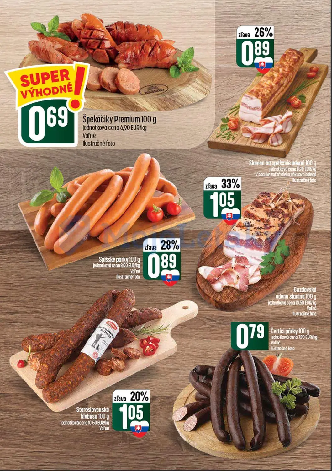 Coop Tempo leták, strana 16 z 60 — Gazdovská údená slanina, Spišské párky, Slanina na opekanie údená
