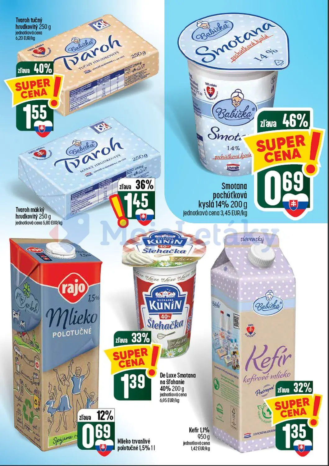 Coop Tempo leták, strana 23 z 60 — Tvaroh tučný hrudkovitý, Tvaroh mäkký hrudkovitý, De Luxe Smotana na šľahanie 40%