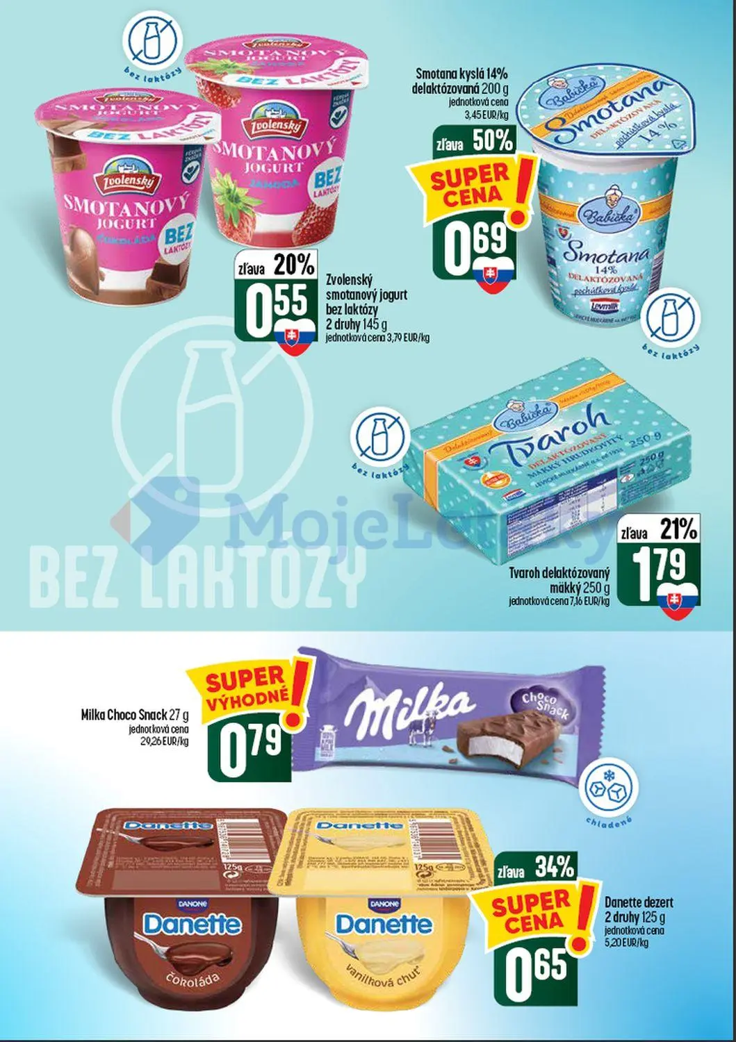 Coop Tempo leták, strana 26 z 60 — Smotana kyslá delaktózovaná, Tvaroh delaktózovaný mäkký, Danette dezert 2 druhy