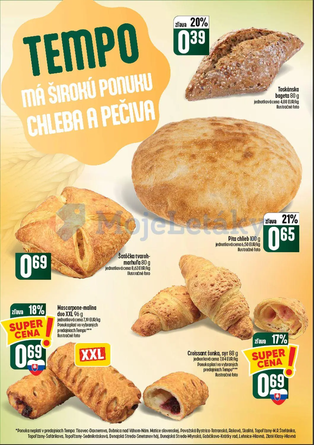 Coop Tempo leták, strana 34 z 60 — Pita chlieb, Mascarpone-malina duo XXL, Croissant šunka, syr