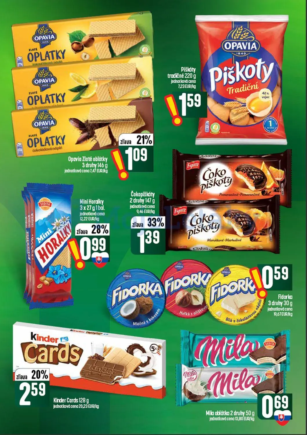 Coop Tempo leták, strana 41 z 60 — Čokopiškóty, Kinder Cards, Mini Horalky