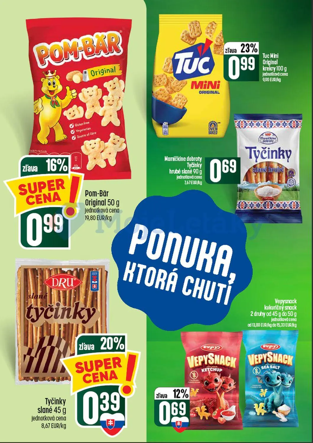 Coop Tempo leták, strana 44 z 60 — Tuc Mini Original krekry, Pom-Bär Original, DRU slané tyčinky