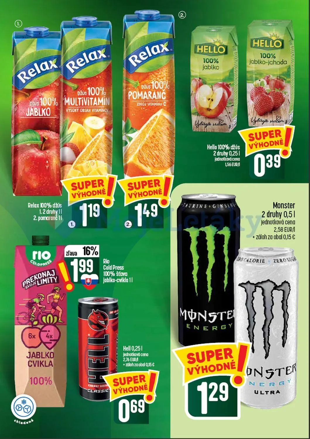 Coop Tempo leták, strana 49 z 60 — Rio Cold Press 100% šťava jablko-cvikla, Relax 100% džús 1. Jablko, Relax 100% džús 2. Po…