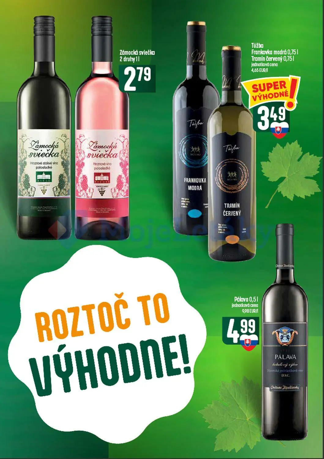 Coop Tempo leták, strana 51 z 60 — Zámocká sviečka, Túžba Frankovka modrá, Túžba Tramín červený