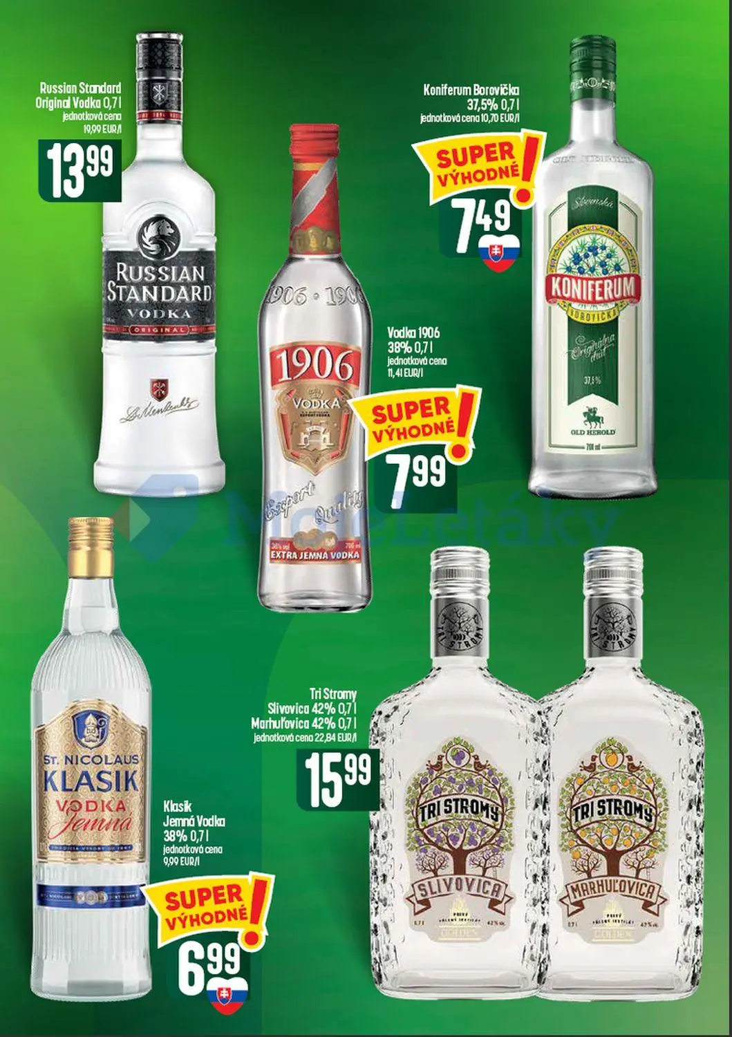 Coop Tempo leták, strana 55 z 60 — Russian Standard Original Vodka, Koniferum Borovička, Vodka 1906