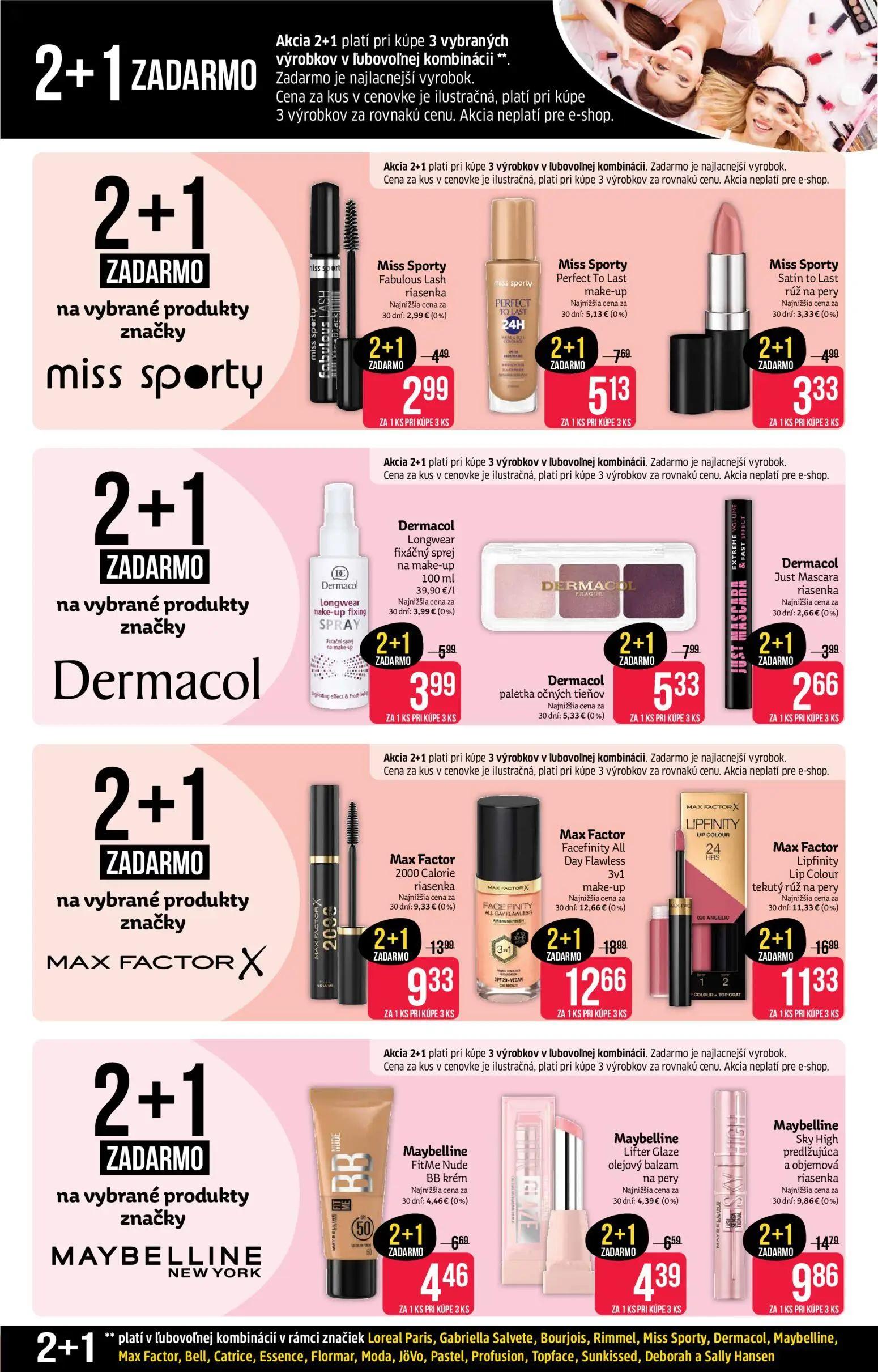 Teta Drogerie leták, strana 3 z 16 — Max Factor Facefinity All Day Flawless make-up, Max Factor Lipfinity Lip Colour tekutý …