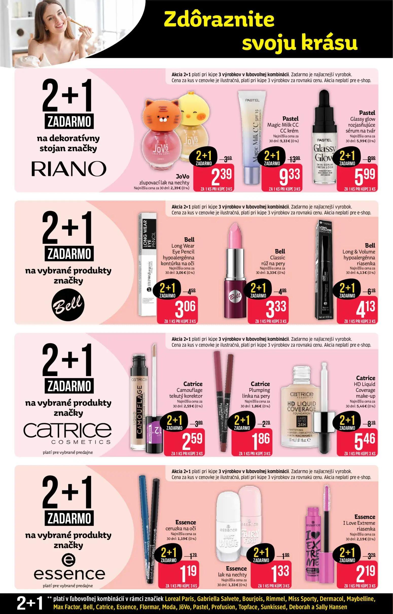 Teta Drogerie leták, strana 4 z 16 — Pastel Magic Milk CC CC krém, Pastel Glassy glow rozjasňujúce sérum na tvár, Catrice HD…