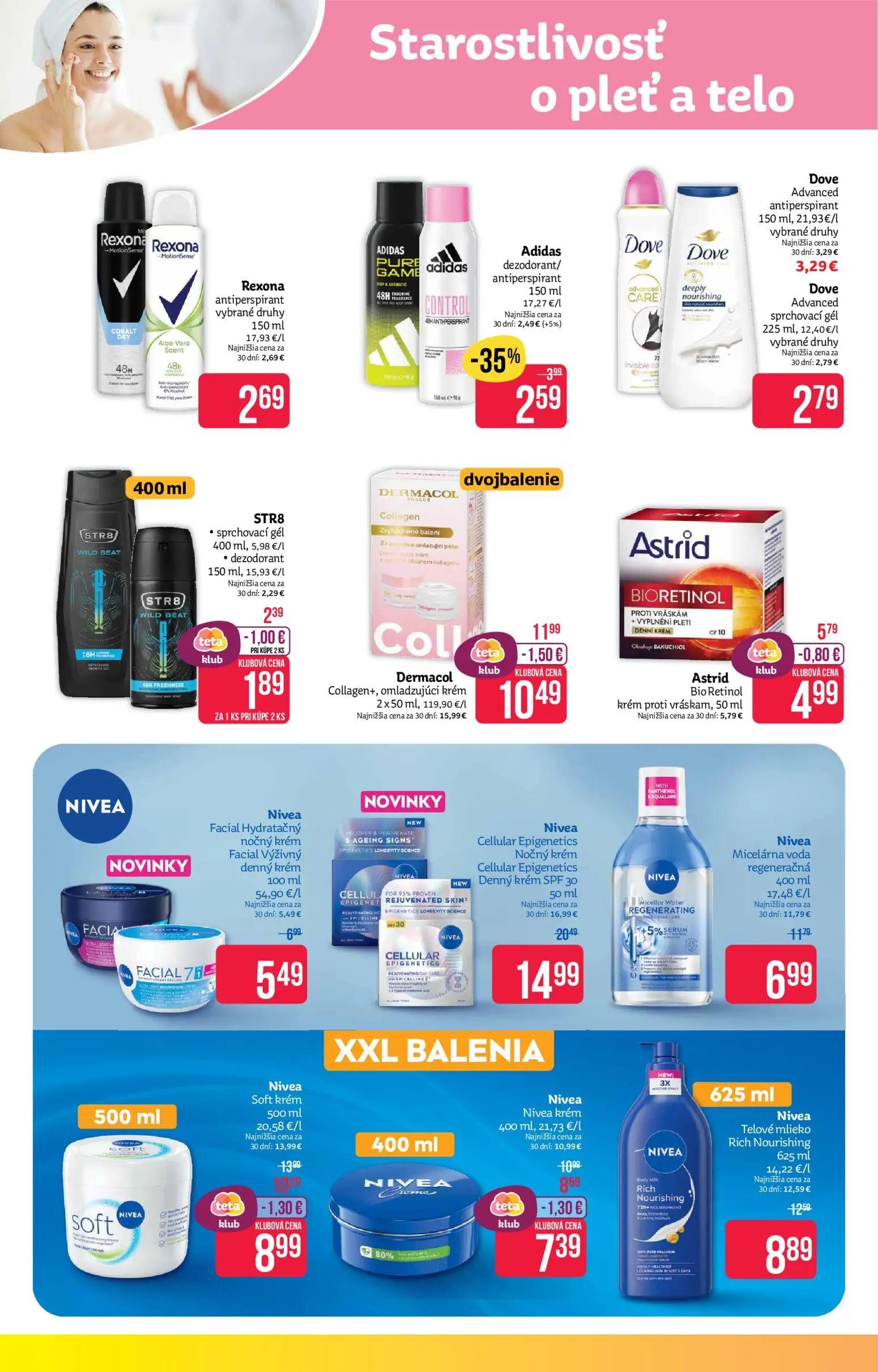 Teta Drogerie leták, strana 6 z 16 — Nivea Cellular Epigenetics Nočný krém, Nivea Cellular Epigenetics Denný krém SPF 30, Ni…
