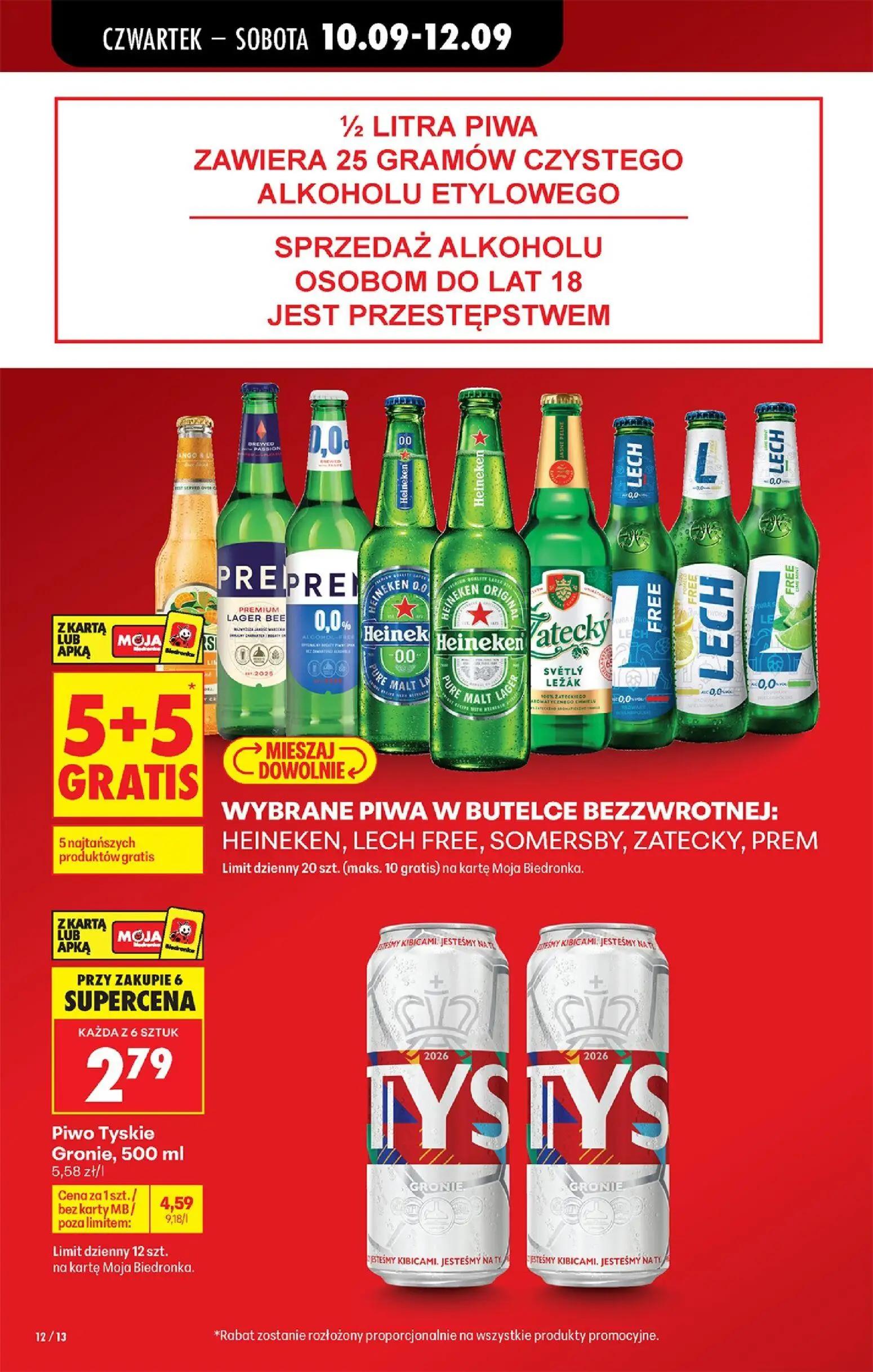 Biedronka gazetka, strona 14 z 95 — Piwo Tyskie Gronie