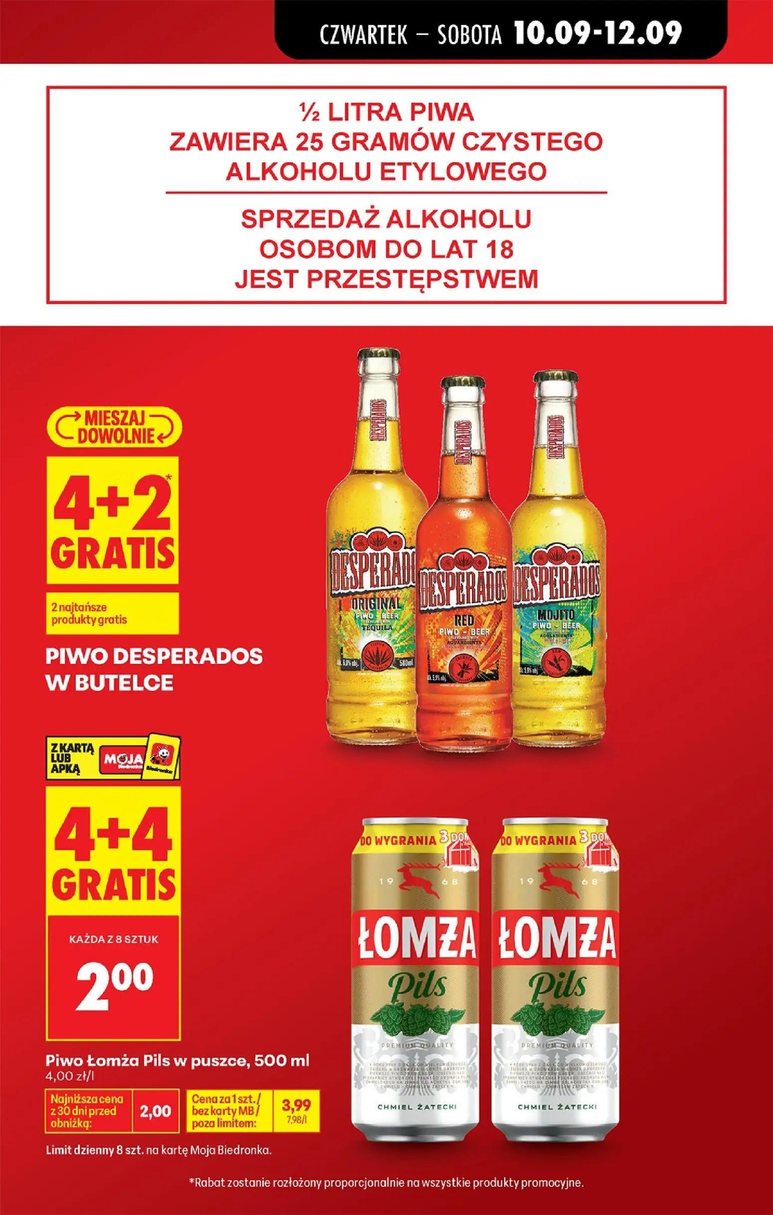 Biedronka gazetka, strona 15 z 95 — Piwo Łomża Pils w puszce
