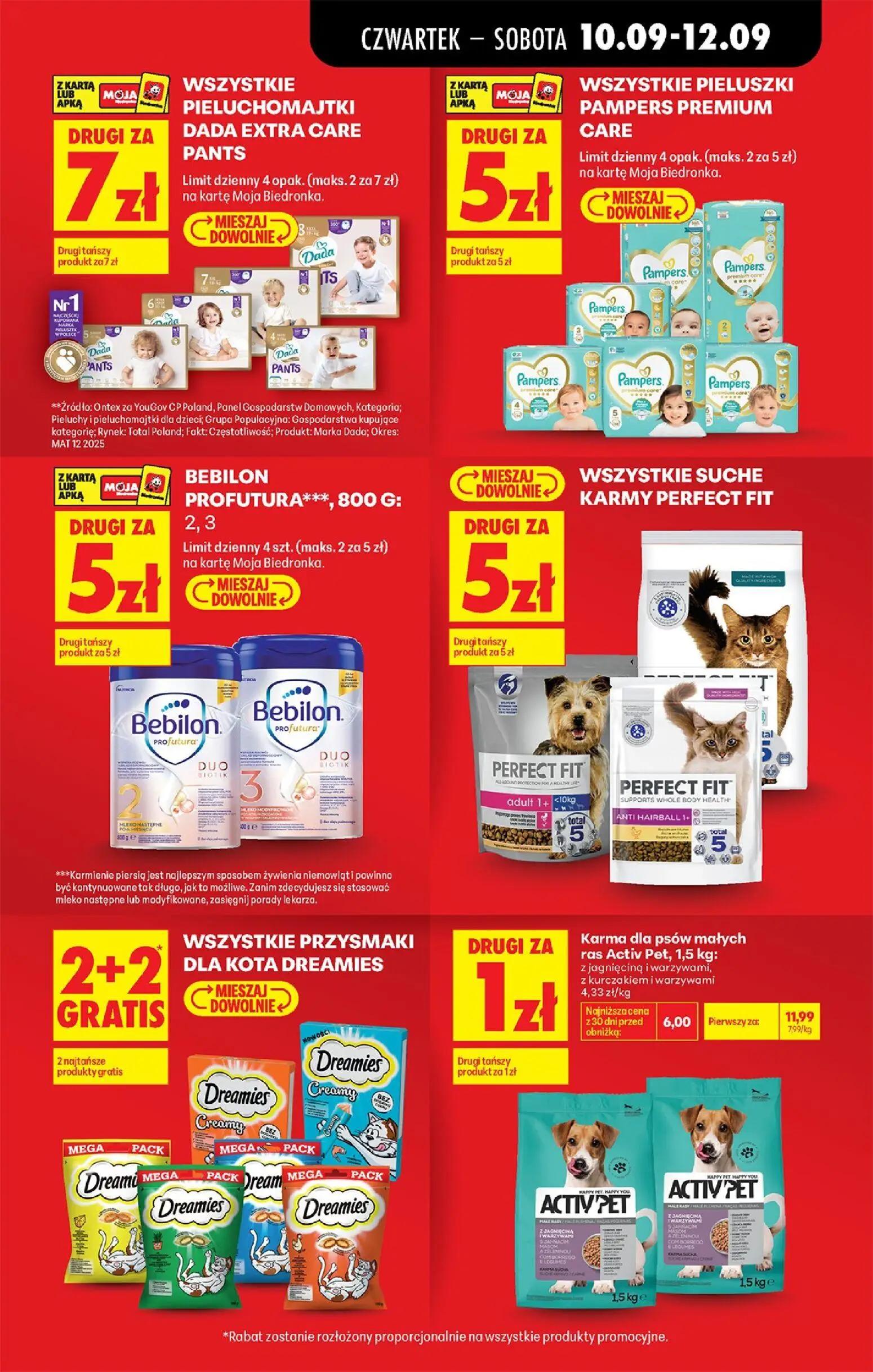 Biedronka gazetka, strona 17 z 95 — DADA EXTRA CARE PANTS, PAMPERS PREMIUM CARE, BEBILON PROFUTURA***, 800 G: 2, 3