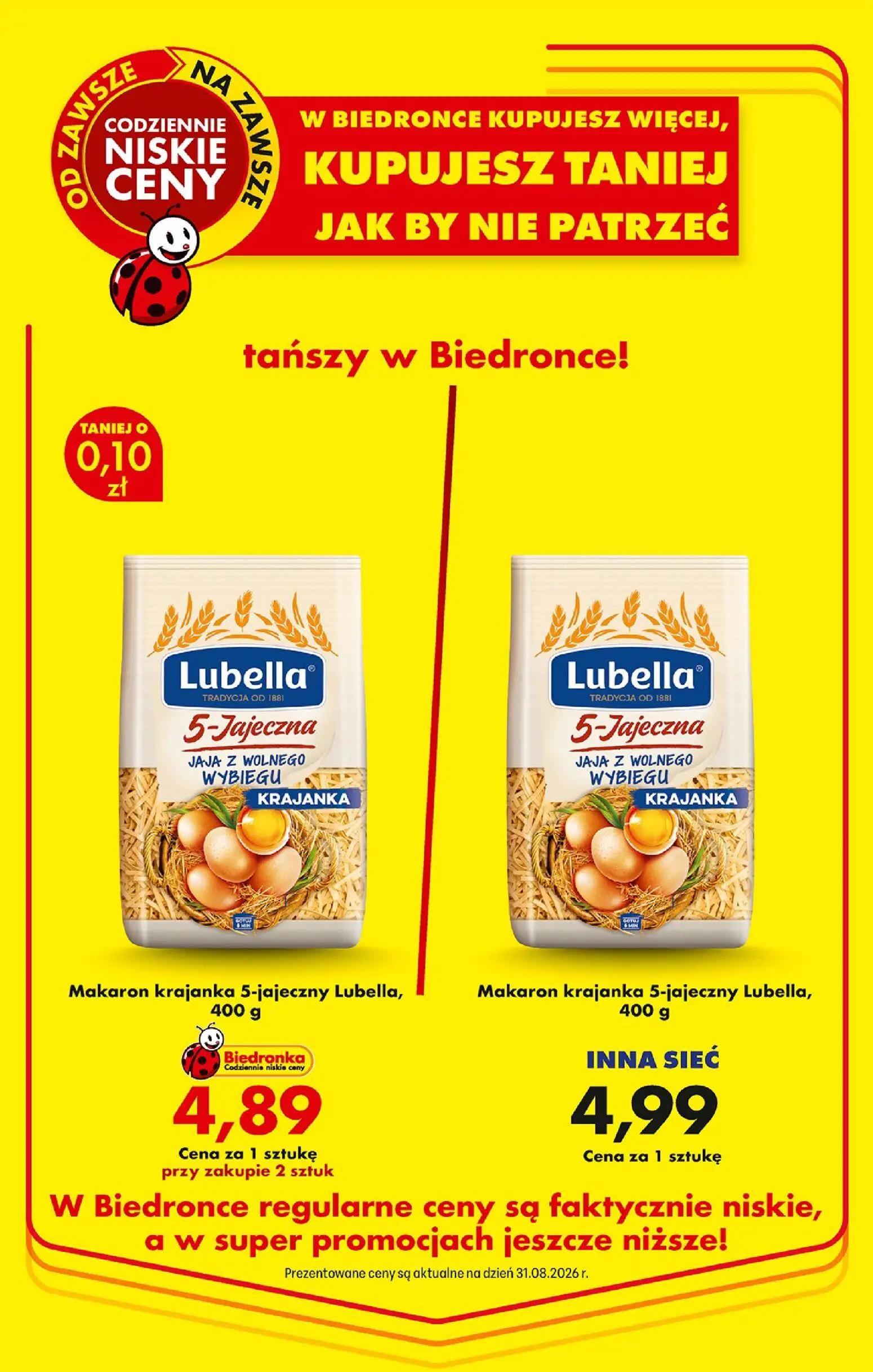 Biedronka gazetka, strona 20 z 95 — Makaron krajanka 5-jajeczny Lubella, Makaron krajanka 5-jajeczny Lubella