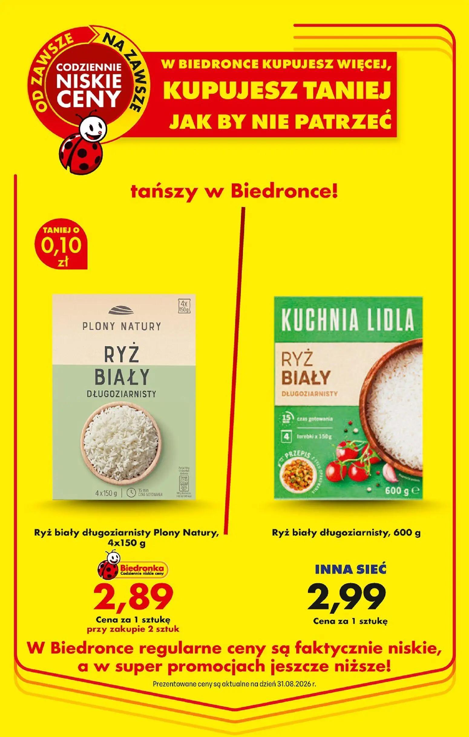 Biedronka gazetka, strona 21 z 95 — Ryż biały długoziarnisty Plony Natury, 4x150 g, Ryż biały długoziarnisty, 600 g