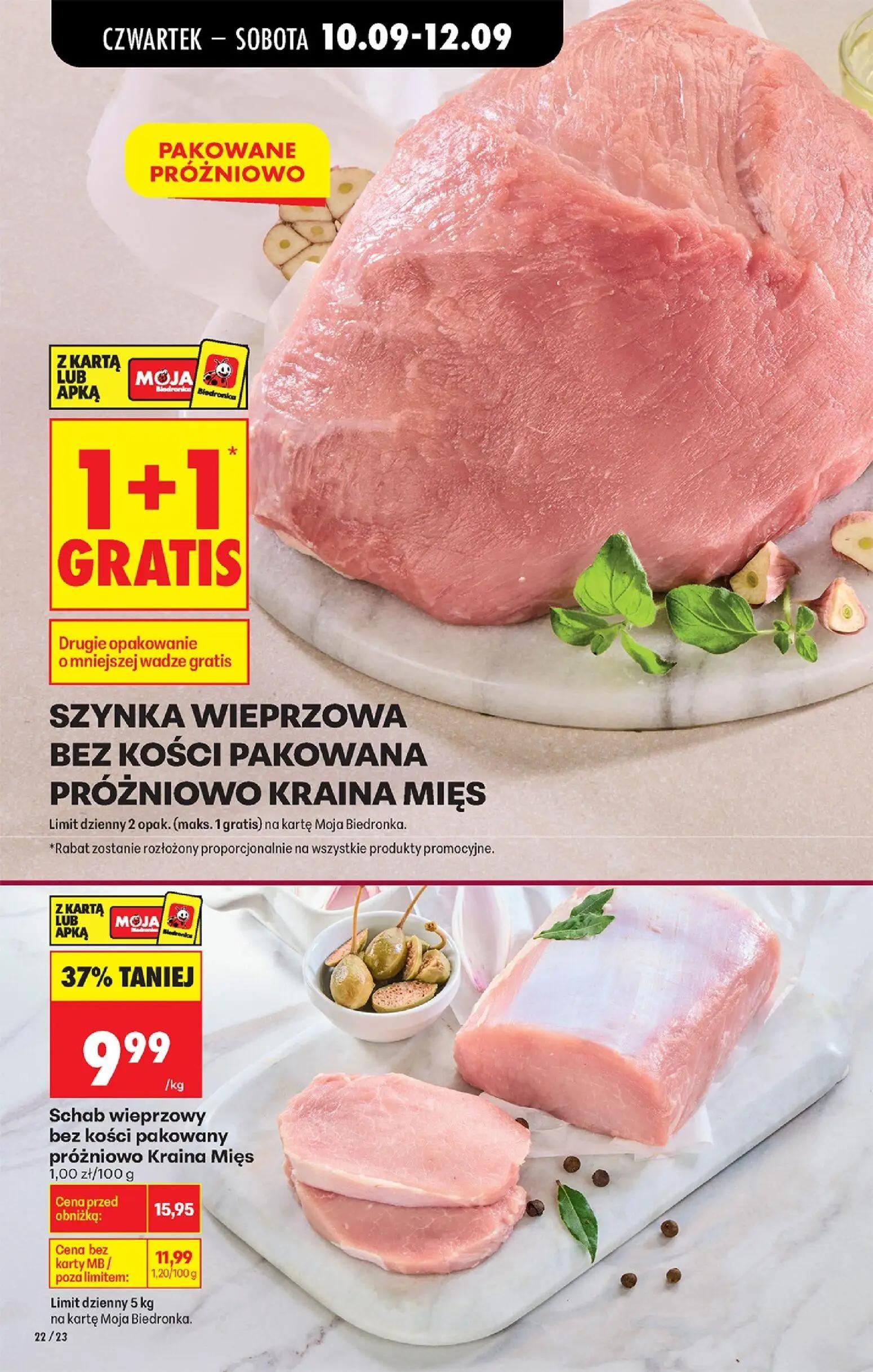 Biedronka gazetka, strona 40 z 95 — Schab wieprzowy bez kości pakowany próżniowo Kraina Mięs