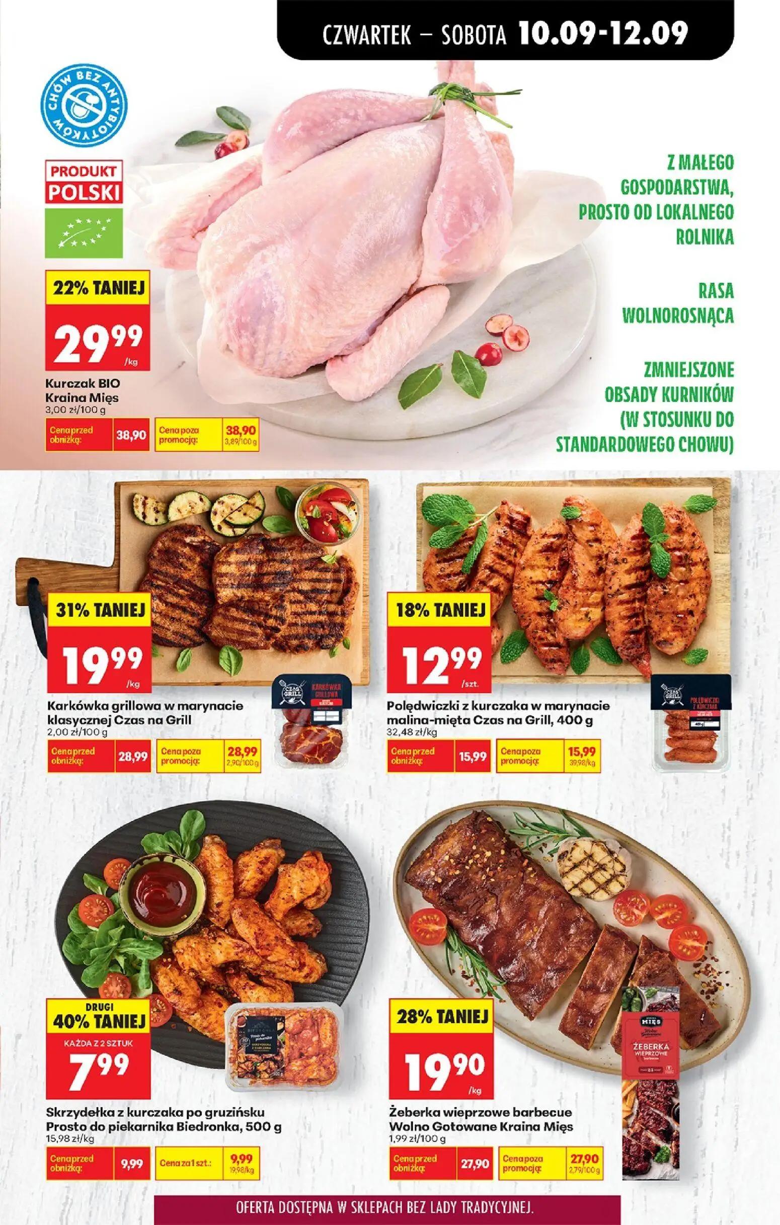Biedronka gazetka, strona 43 z 95 — Karkówka grillowa w marynacie klasycznej Czas na Grill, Kurczak BIO Kraina Mięs, Żeberka…