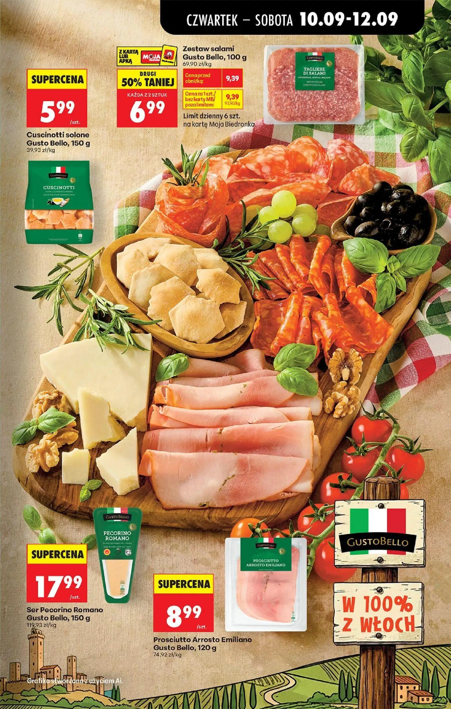Biedronka gazetka, strona 55 z 95 — Zestaw salami Gusto Bello, Cuscinotti solone Gusto Bello, Ser Pecorino Romano Gusto Bello