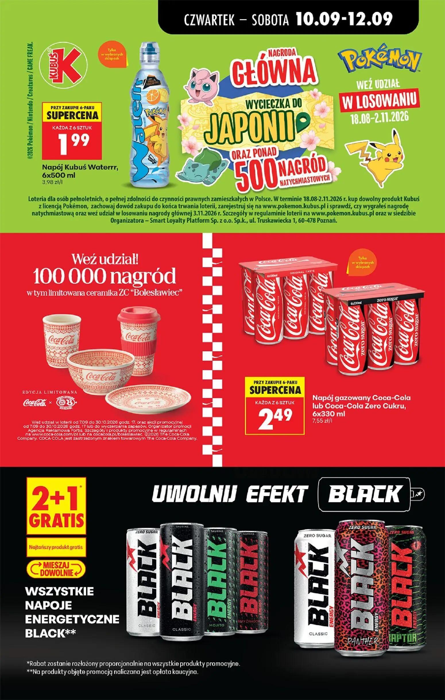 Biedronka gazetka, strona 79 z 95 — Napój Kubuś Waterrr, Napój gazowany Coca-Cola lub Coca-Cola Zero Cukru