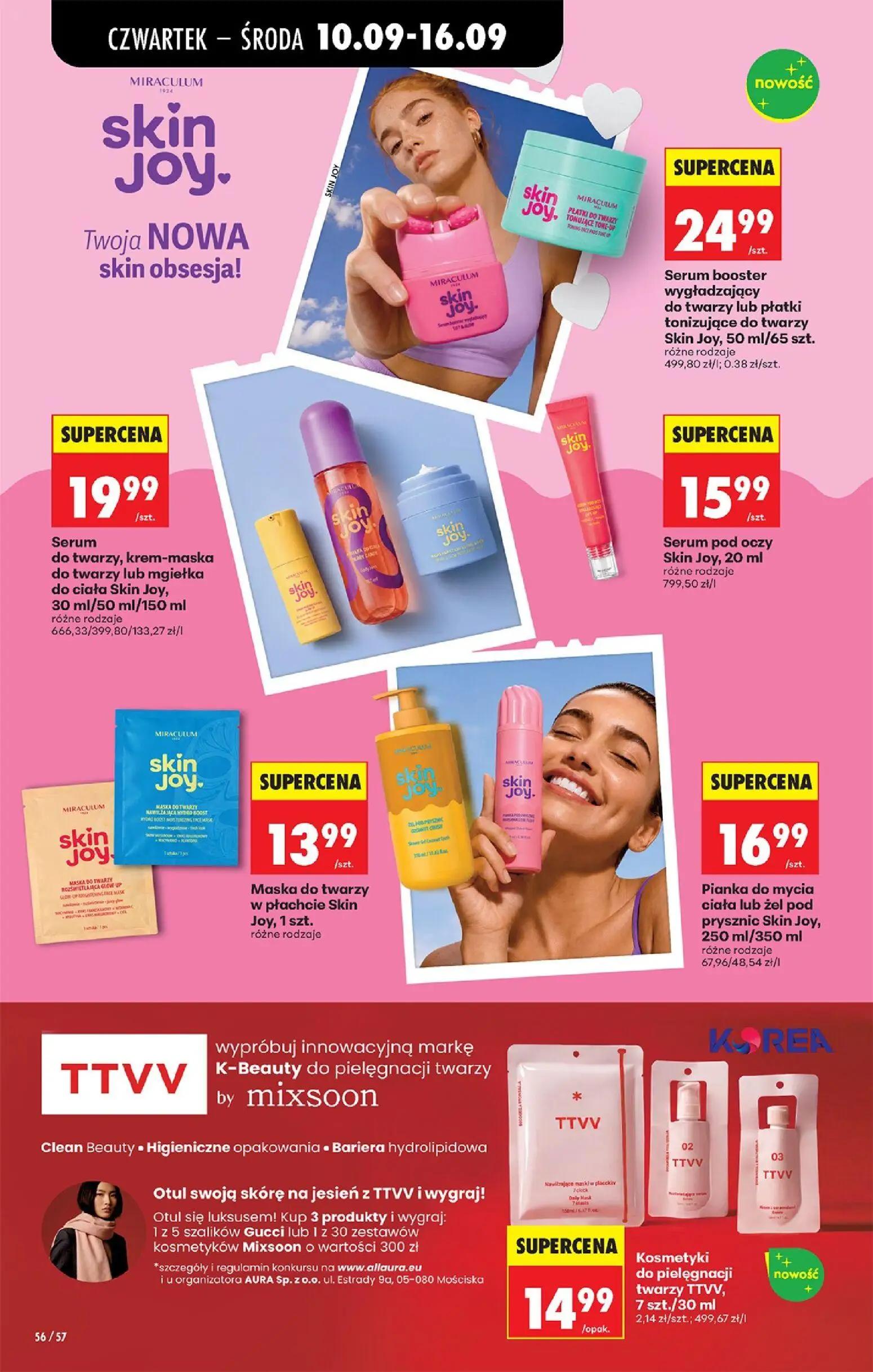 Biedronka gazetka, strona 84 z 95 — Serum booster wygładzający do twarzy lub płatki tonizujące do twarzy Skin Joy, Serum do …