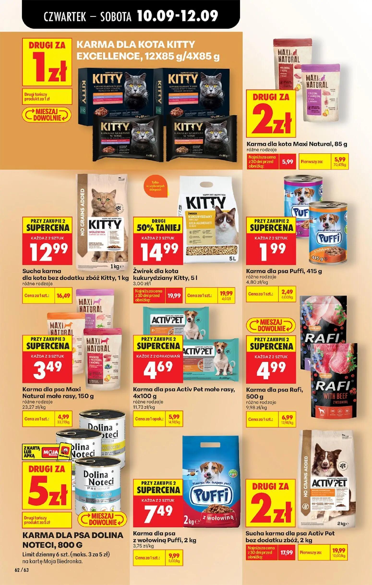 Biedronka gazetka, strona 92 z 95 — Żwirek dla kota kukurydziany Kitty, Sucha karma dla kota bez dodatku zbóż Kitty, Karma d…