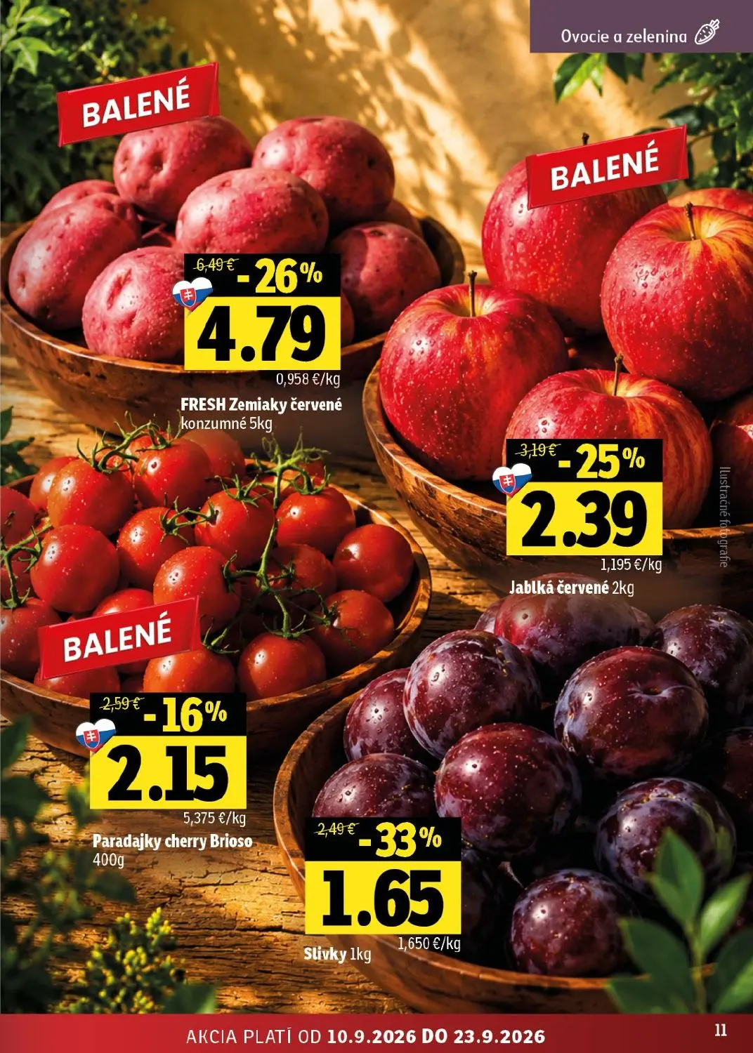 Fresh východ leták, strana 11 z 56 — FRESH Zemiaky červené konzumné, Slivky, Jablká červené