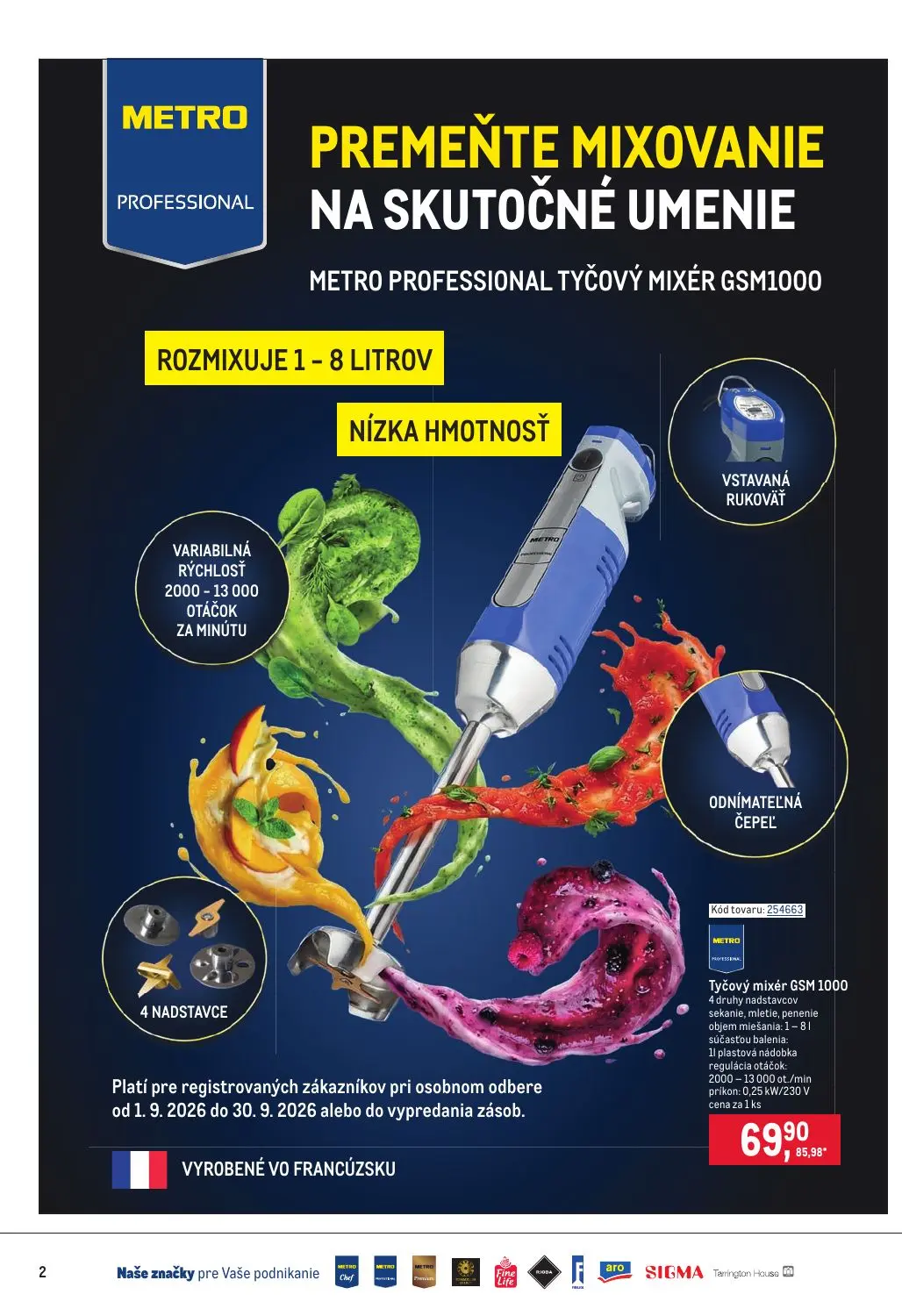 Metro leták, strana 2 z 40 — Tyčový mixér GSM 1000