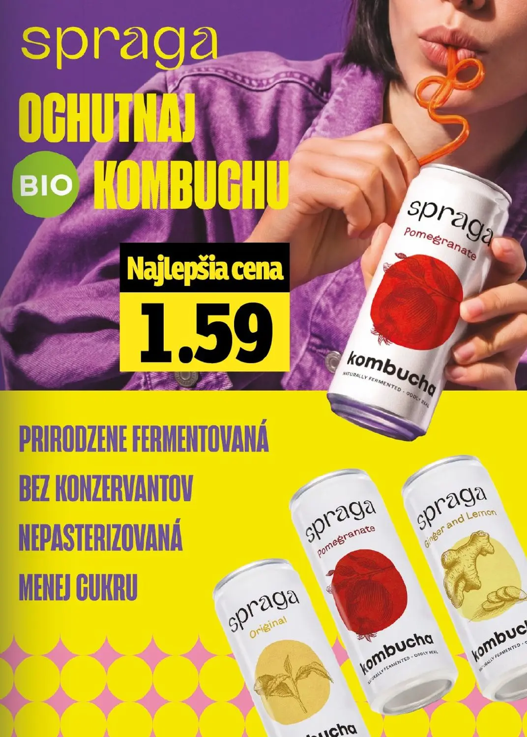 Fresh východ leták, strana 35 z 56 — spraga Pomegranate kombucha NATURALLY FERMENTED ODDLY REAL