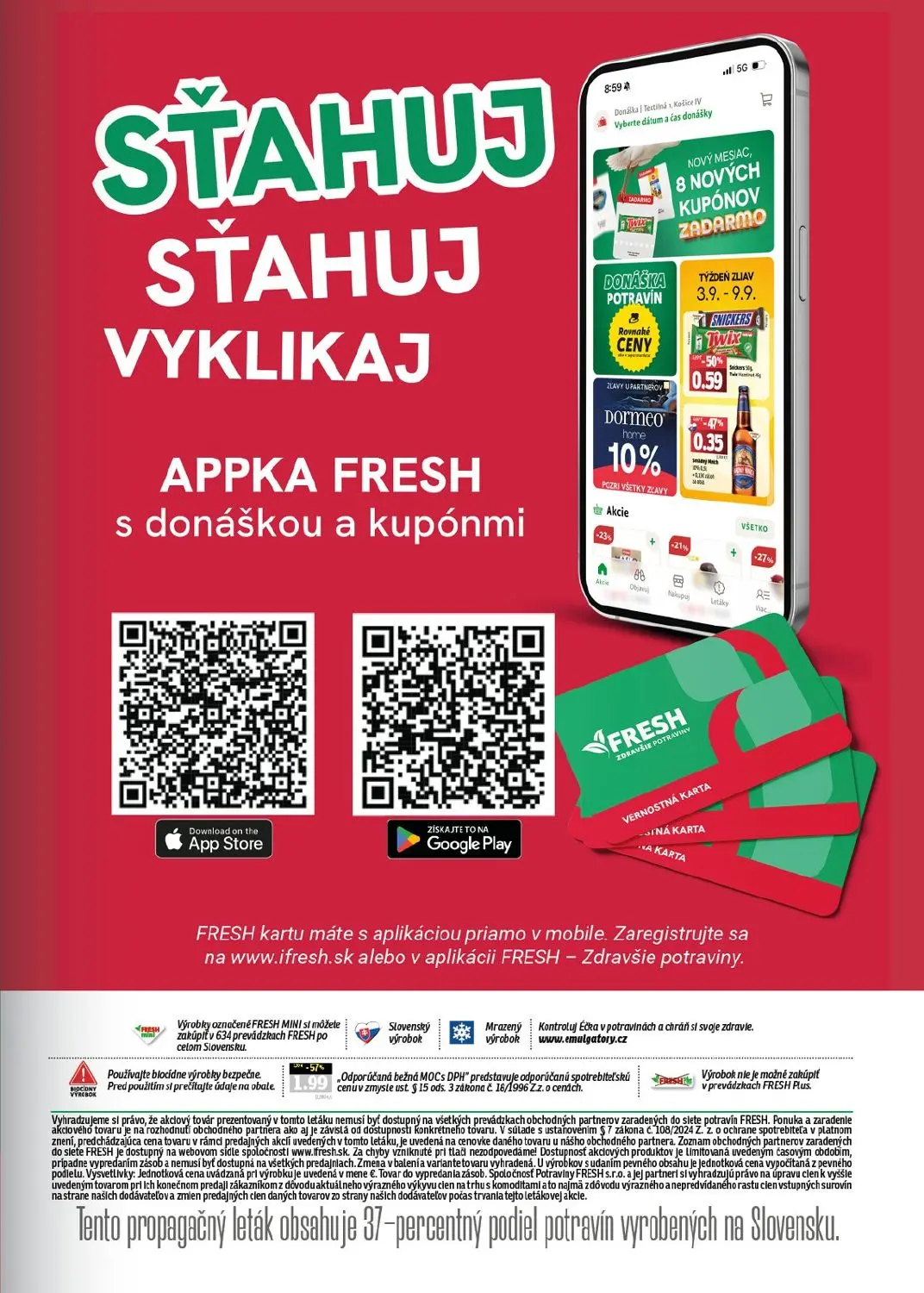 Fresh východ leták, strana 55 z 56 — SNICKERS, Twix, Zlatý Bažant 10%