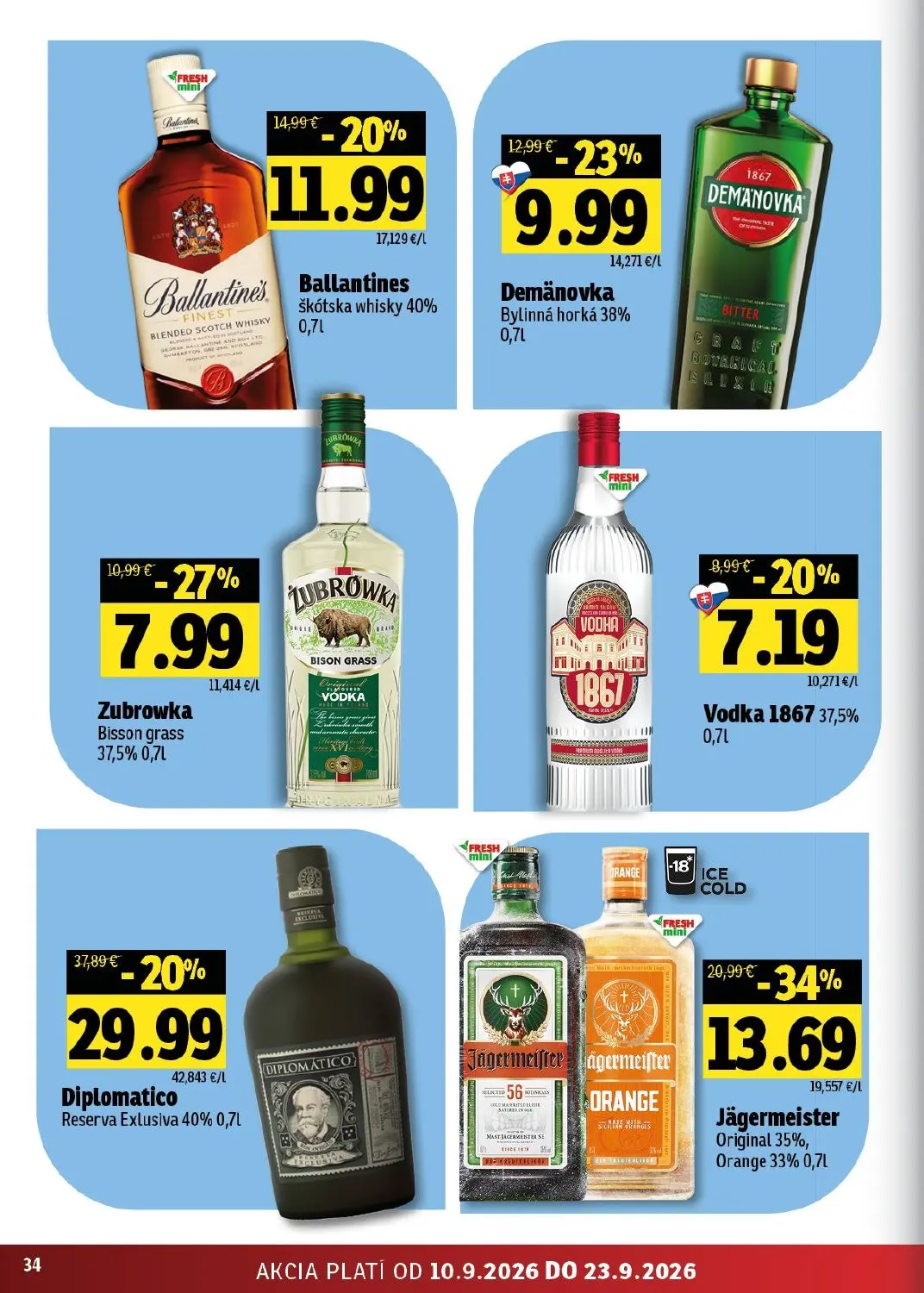 Fresh - západ leták, strana 34 z 50 — Diplomatico Reserva Exlusiva, Jägermeister Original, Jägermeister Orange