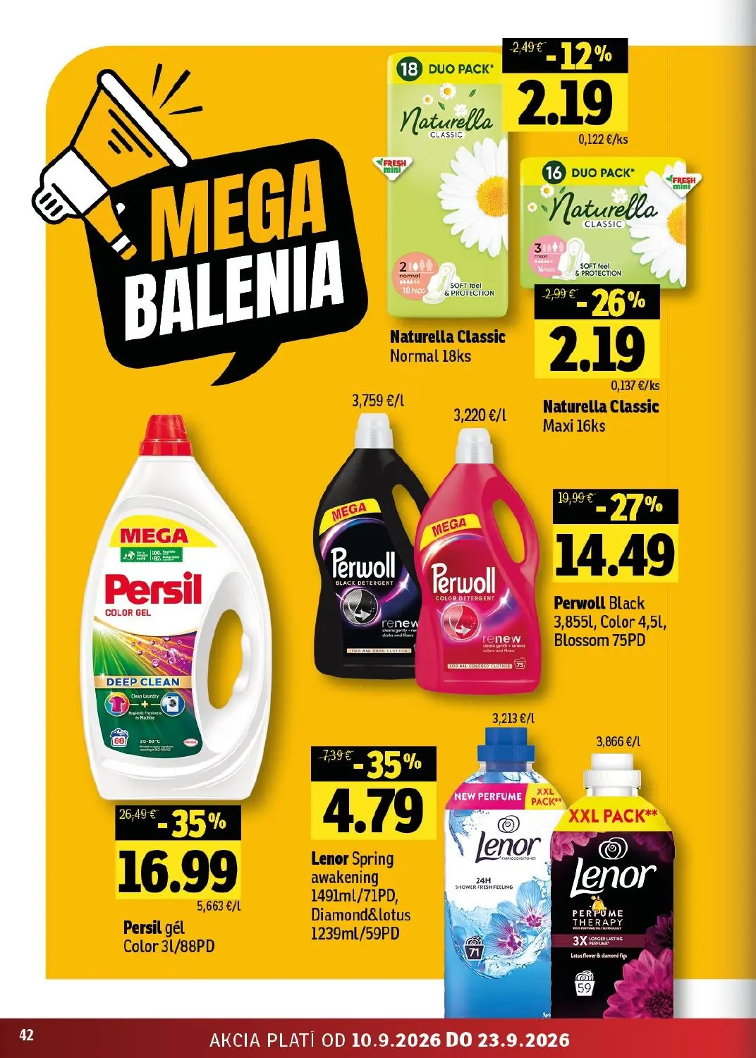 Fresh - západ leták, strana 42 z 50 — Persil gél Color, Perwoll Black, Lenor Spring awakening