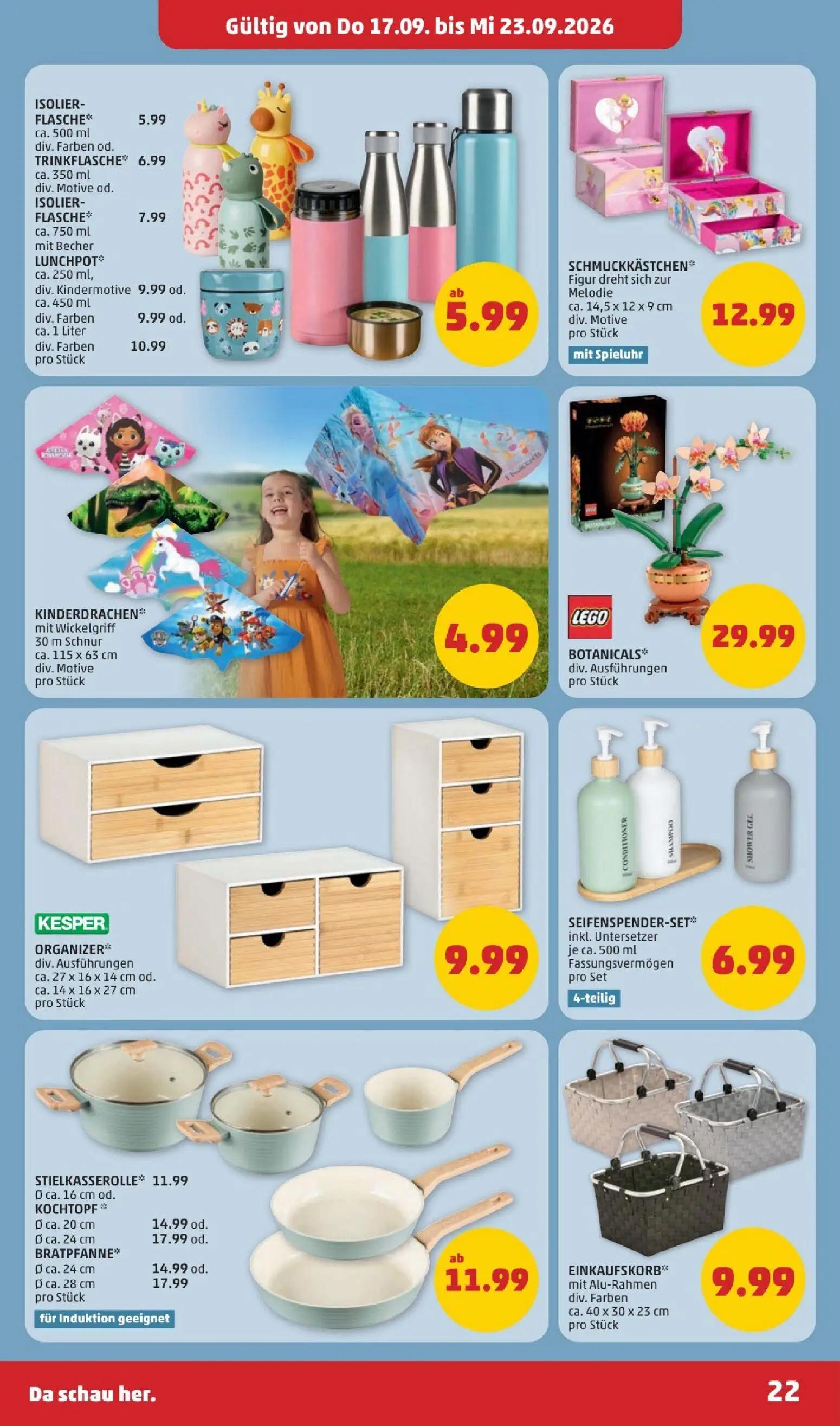 PENNY Prospekt, Seite 22 von 28 — KOCHTOPF, BRATPFANNE, ISOLIER-FLASCHE
